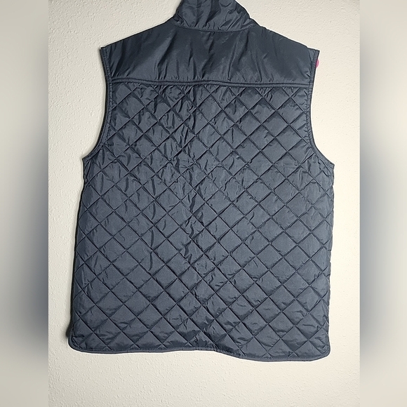 J Crew Crewcuts Navy Blue Quilted Full Zip Polyester Vest Size XL - Picture 2 of 8